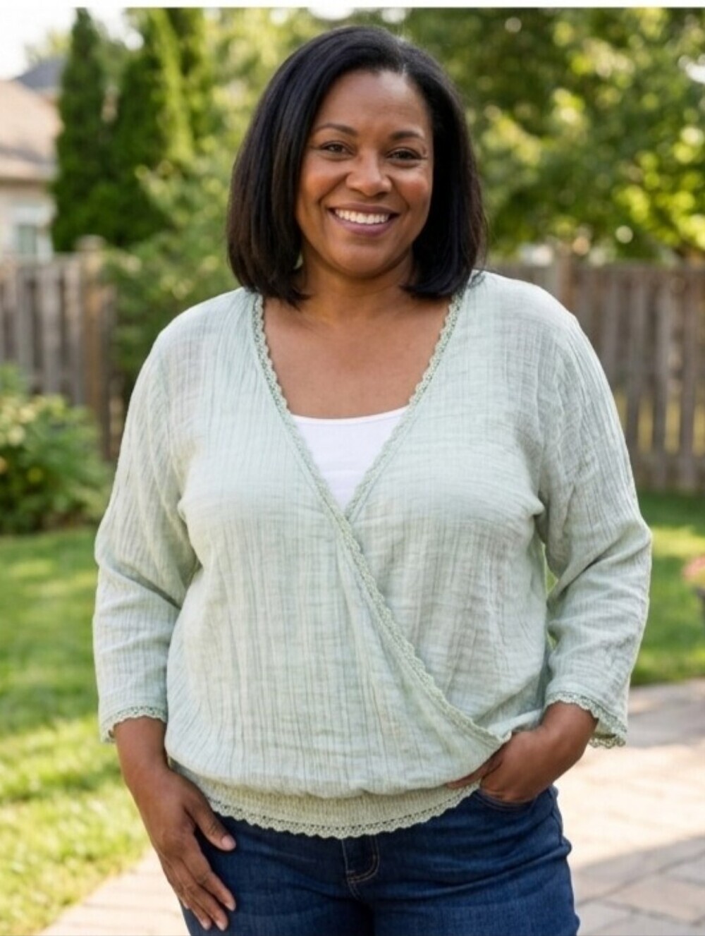 Ariat Green Blouse Elegant Top